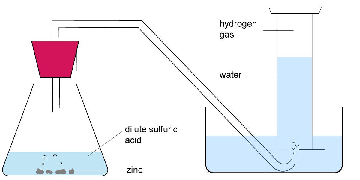 zinc reacting with sulfuric acid