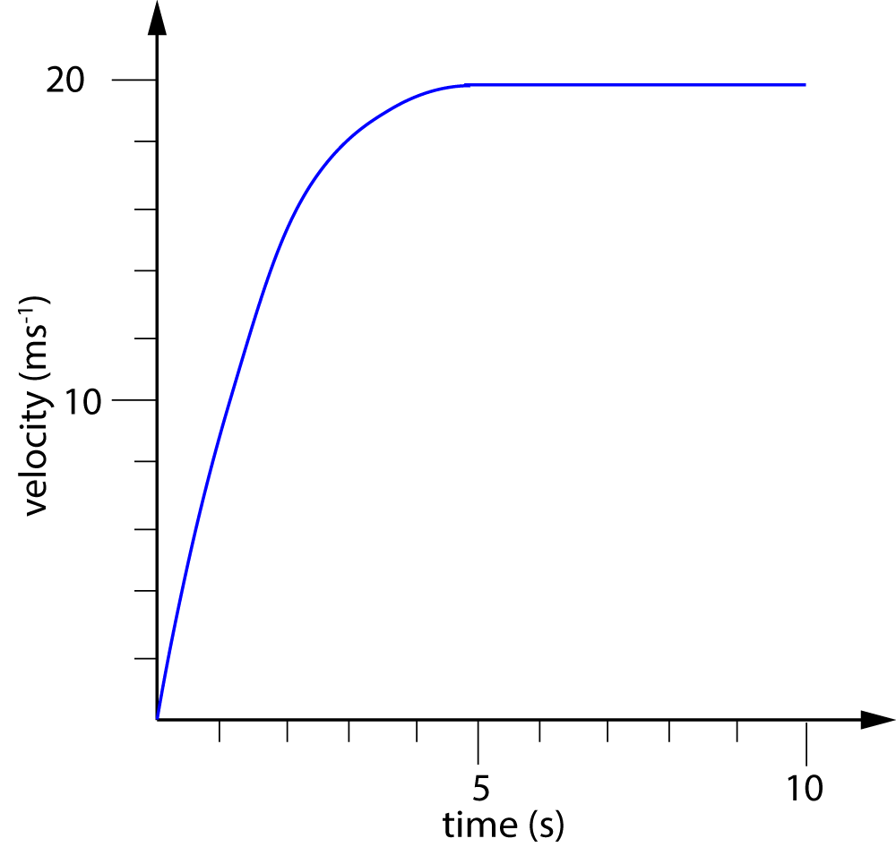 terminal velocity graph